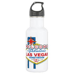Las Vegas Honeymoon Retro Trinkflasche