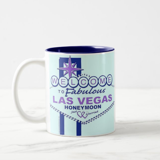 Las Vegas Honeymoon Zweifarbige Tasse (Links)