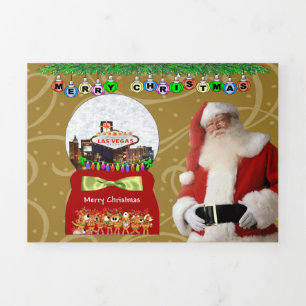 Las Vegas Hotel & Casino Dreifache Buchstabenkarte Dreifach Gefaltete Urlaubskarte