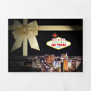 Las Vegas Hotel & Casino Trifold Weihnachtskarte Dreifach Gefaltete Urlaubskarte