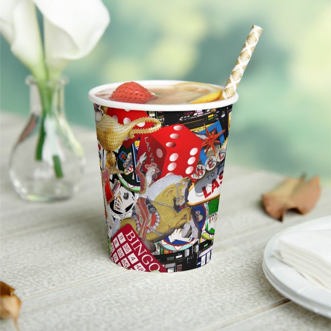 Las Vegas Icons * Gamblers Delight Paper Cups Pappbecher (In Situ)