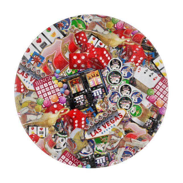 Las Vegas Icons - Gamblers Freude Schneidebrett (Vorderseite)