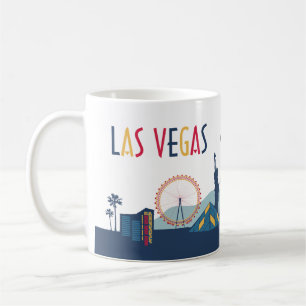 Las Vegas illustrierte Skyline Kaffeetasse