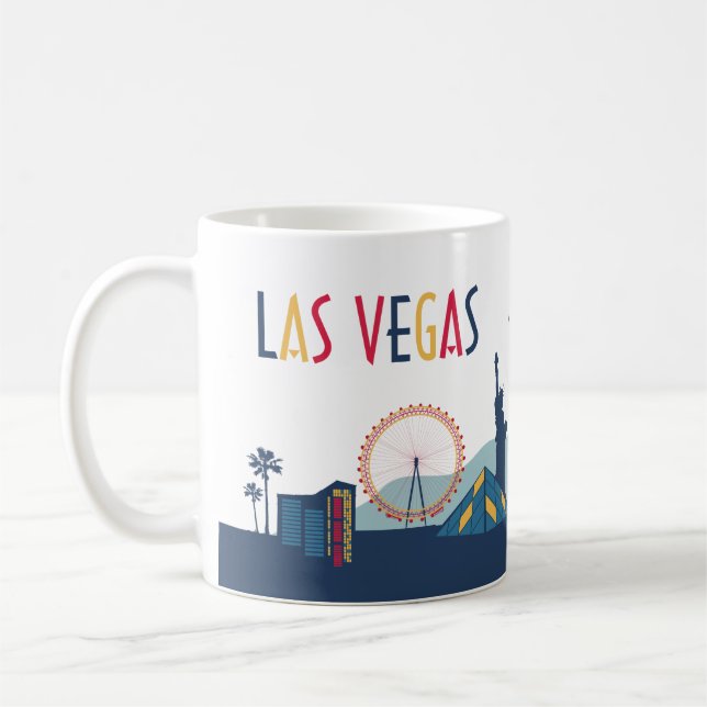 Las Vegas illustrierte Skyline Kaffeetasse (Links)