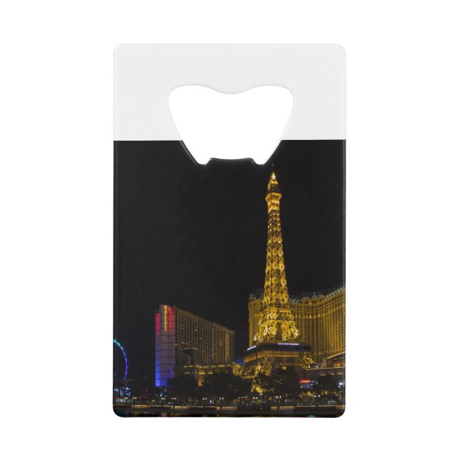 Las Vegas in der Nacht Geldbeutel Flaschenöffner (Vorderseite)