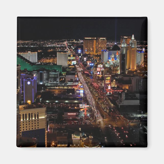 Las Vegas in der Nacht Magnet (Vorne)