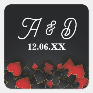 Las Vegas Initials Stickers Labels Casino Nacht