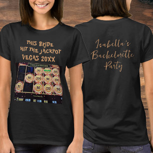 Las Vegas Jackpot Junggesellinnenabschied Name & F T-Shirt