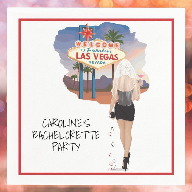 Las Vegas Junggeselinnen-Abschied Blond Bride Serviette (Von Creator hochgeladen)
