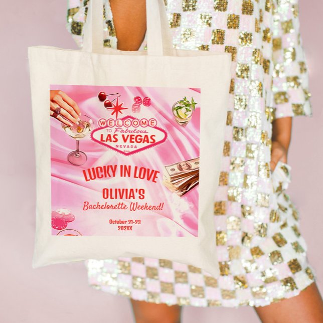 Las Vegas Junggeselinnen-Abschied Poker Pink Tragetasche (Las Vegas Bachelorette Party Poker Pink Tote Bag)