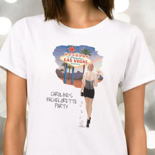 Las Vegas Junggesellinnenabschied Rote Haare Braut T-Shirt
