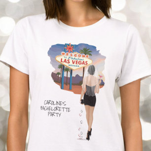 Las Vegas Junggesellinnenabschied Schwarze Haare B T-Shirt