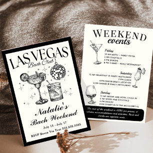 Las Vegas Junggesellinnenabschied Social Cocktail  Einladung