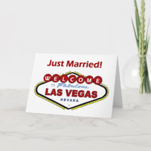 Las Vegas Just Married! Announcement Card. Ankündigung
