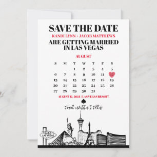 Las Vegas Kalender Save The Date Einladung