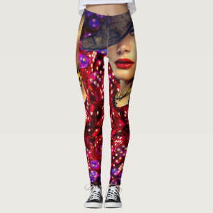 Las Vegas-Kasino-Dame Luck With Dice Leggings