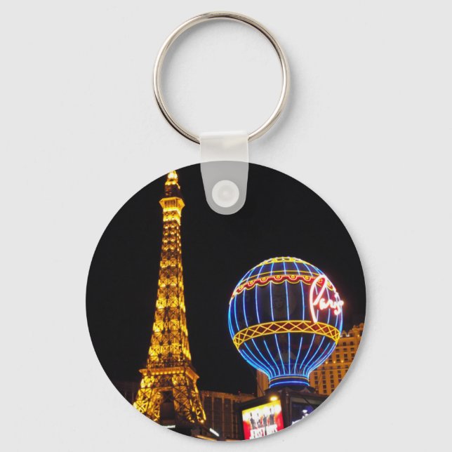 Las Vegas Las Vegas City Illuminated Night Casino Schlüsselanhänger (Vorderseite)