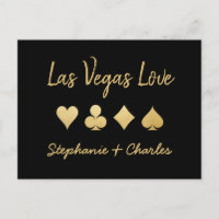 Las Vegas Liebe Card Anzug Save the Date Postkarte