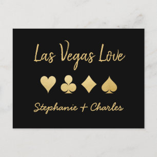 Las Vegas Liebe Card Anzug Save the Date Postkarte