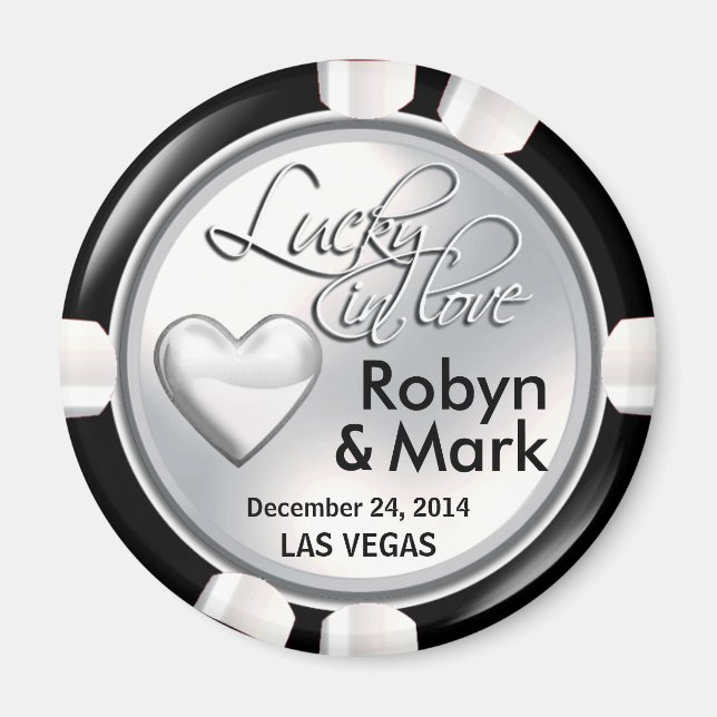 Las Vegas Lucky Liebe Casino Magnet (Vorne)