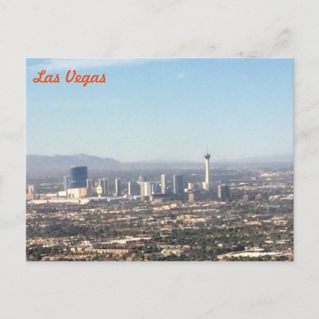 Las Vegas-Luft Postkarte (Vorderseite)