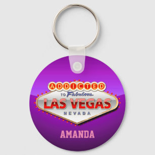 Las Vegas, lustiger Willkommensschild Nanovolt Schlüsselanhänger