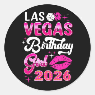 Las Vegas Mädchen Reise 2026 Kreuzfahrt Reise Matc Runder Aufkleber