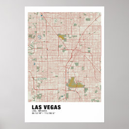 Las Vegas Map Poster - Nevada Vintag Map