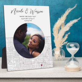 Las Vegas Map Wedding Verlobung Foto Geschenk Fotoplatte