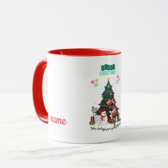 Las Vegas Merry Christmas Chihuahua Tasse (Vorderseite Links)