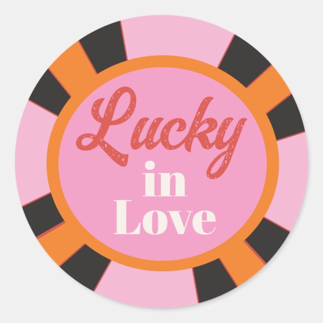 Las Vegas Mod Poker Chip Runder Aufkleber (Vorderseite)