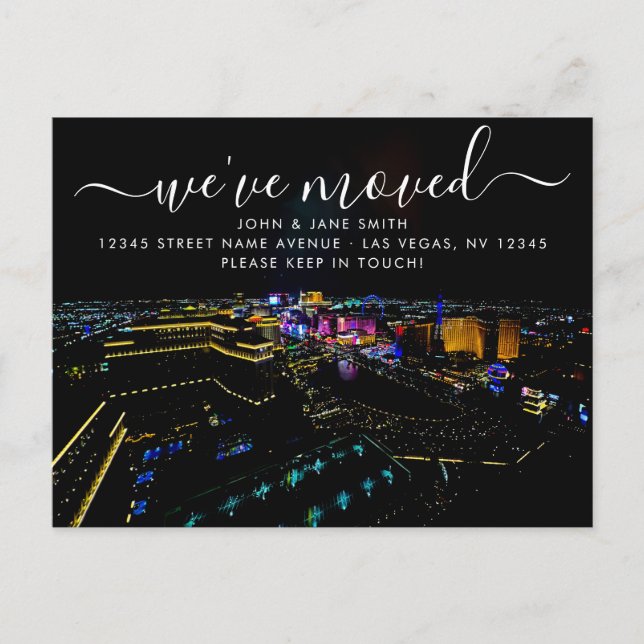Las Vegas Moving Announction Postcard Ankündigungspostkarte (Vorderseite)