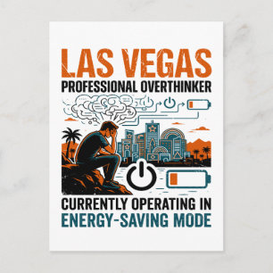 Las Vegas Müder Überdenker Energiesparmodus Postkarte