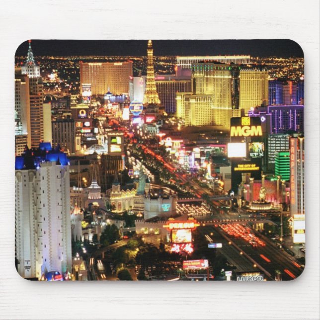 Las Vegas-NachtSkyline-Computer Mousepad (Vorne)
