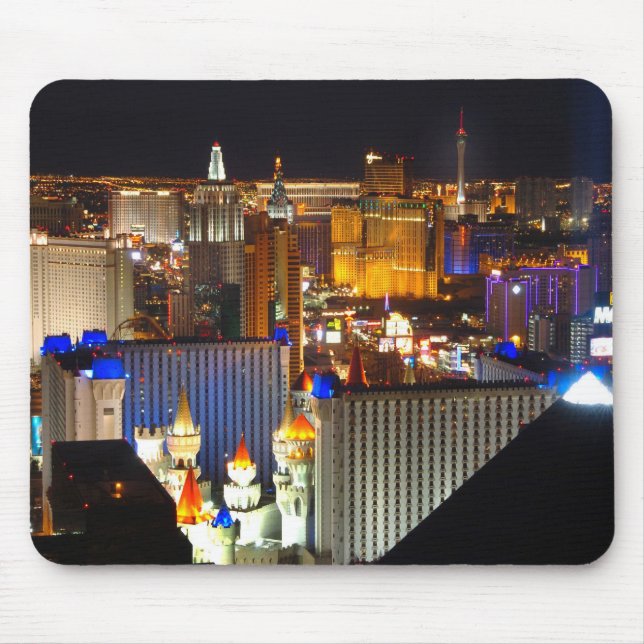 Las Vegas Nachtzeit Mousepad (Vorne)