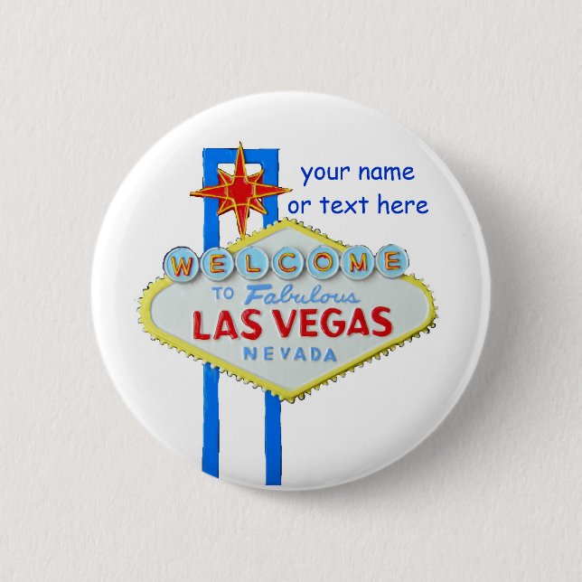 Las Vegas-Namensschild Button (Vorderseite)
