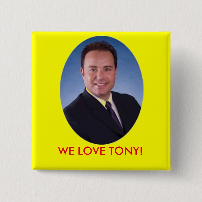 Las Vegas Nanometer WIR LIEBE TONY! Button (Vorderseite)