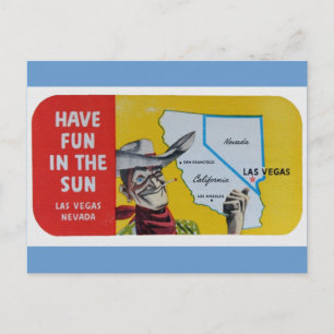 Las Vegas Navada Vintage Reisedesign Postkarte