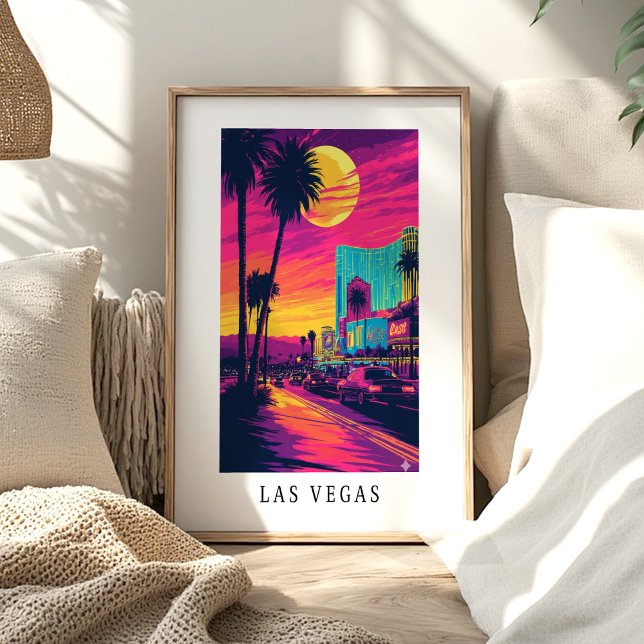 Las Vegas Neon Sunset Poster (Von Creator hochgeladen)