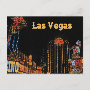 LAS VEGAS Neonlichter Reise Postkarte