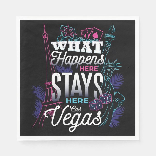 Las Vegas, Nevada, Casino, Wedding, Birthday, USA Serviette (Vorderseite)