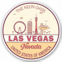 Las Vegas Nevada City Skyline Emblem