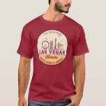 Las Vegas Nevada City Skyline Emblem T-Shirt<br><div class="desc">Las Vegas minimalistisches,  farbenfrohes Kunstdesign mit Denkmälern und Sehenswürdigkeiten der Stadt in Nevada.</div>