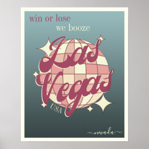 Las Vegas Nevada elegante blaue Dekoration Poster