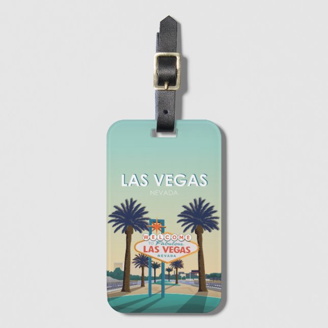 Las Vegas Nevada Herzlich Willkommen Unterkunft Vi Gepäckanhänger (Vorderseite Vertikal)