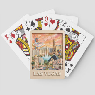 Las Vegas Nevada Impasto Vintage Reise Sehenswürdi Spielkarten