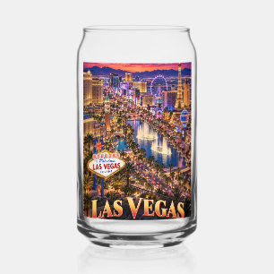 Las Vegas Nevada Neon-Skyline-Reiseposter Dosenglas