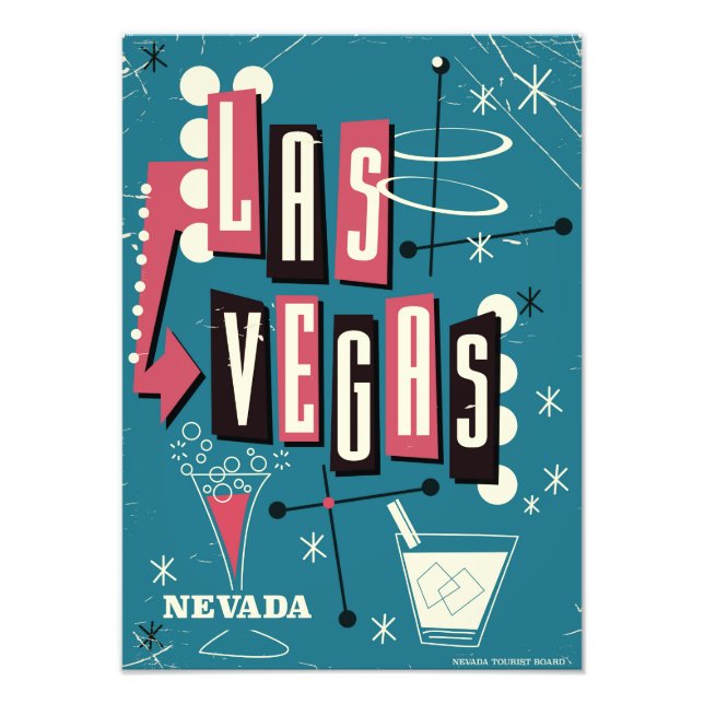 Las Vegas nevada Reiseplakat Fotodruck (Vorne)