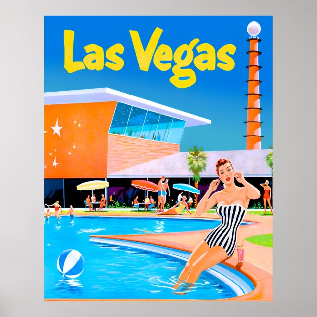 Las Vegas, Nevada Reiseplakat Poster (Vorne)