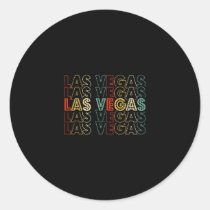 Las Vegas Nevada Retro 70er 80er Souvenir Urlaub Runder Aufkleber